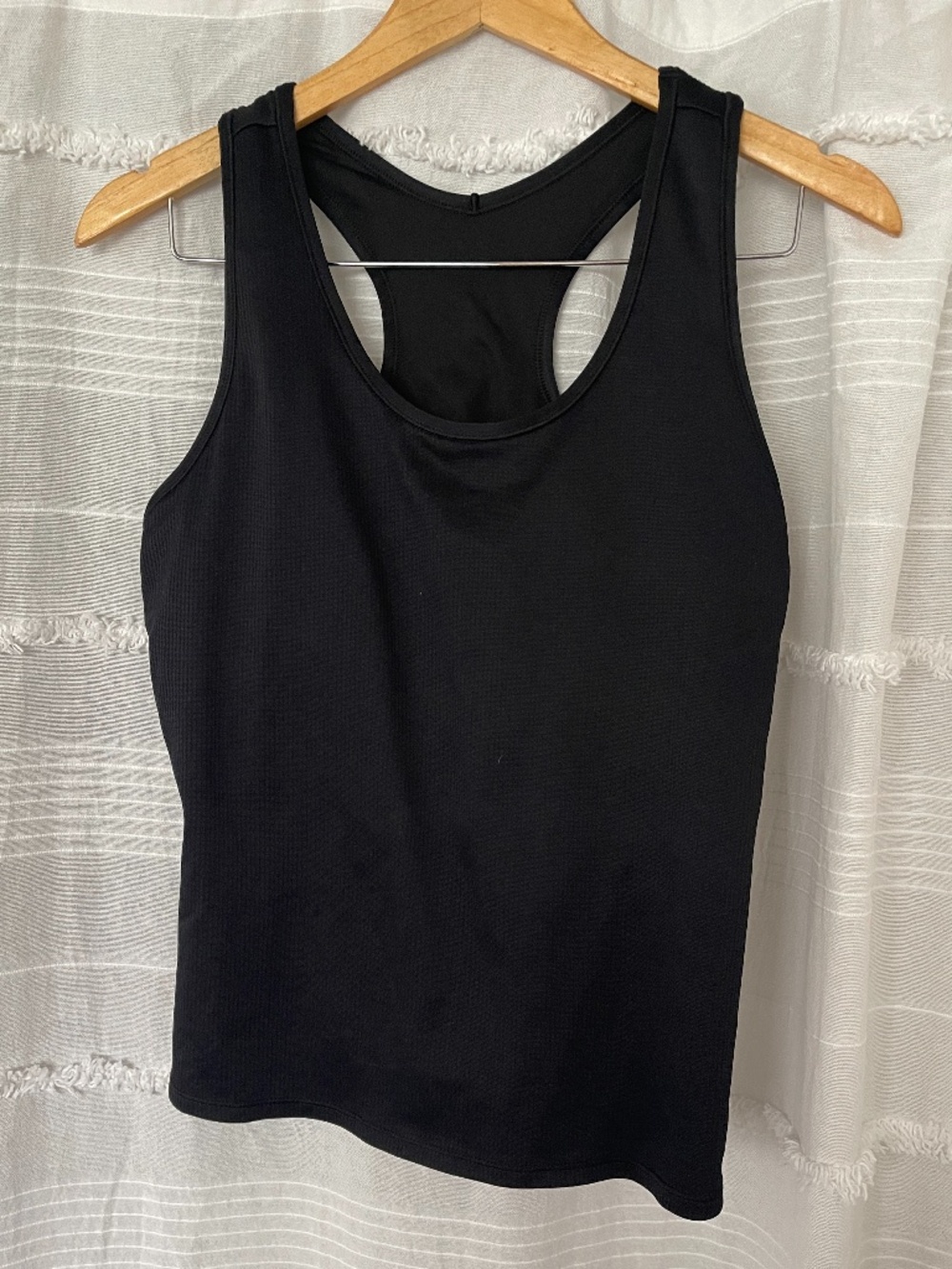 3/$10 SALE  Black Ribbed Tank with Built In Bra